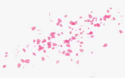十里桃花飞舞的桃花花瓣高清图片