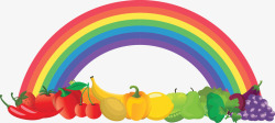 健康饮食彩虹食物矢量图素材