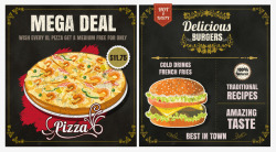 新款点餐牌手绘披萨高清图片