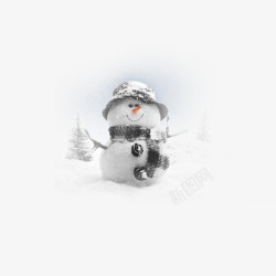 雪人冬季冬季圣诞小雪人高清图片
