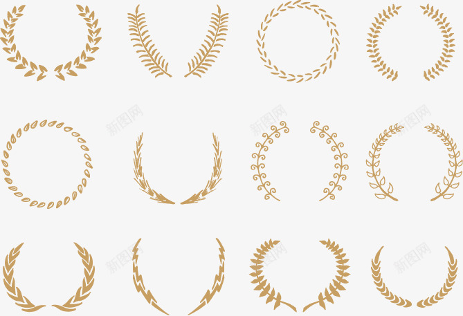 复古圆形麦穗边框png免抠素材_88icon https://88icon.com 复古 欧式 相框 稻穗 金色麦穗 镜框 黃色稻穗