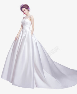 创意高贵摄影白色婚纱新娘素材