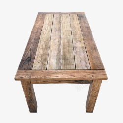 长形木头旧桌子素材