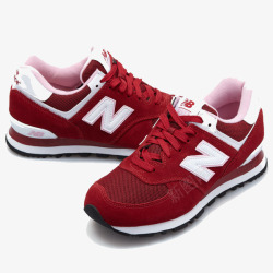 新百伦红色的运动鞋高清图片