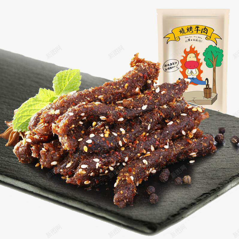 良品铺子香辣牛肉干png免抠素材_88icon https://88icon.com 产品实物 小吃 零食 麻辣