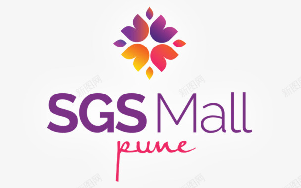 彩色SGS认证商场图标图标