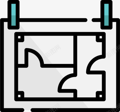 工业风椅子扁平风卡通工业建筑平面图图标图标