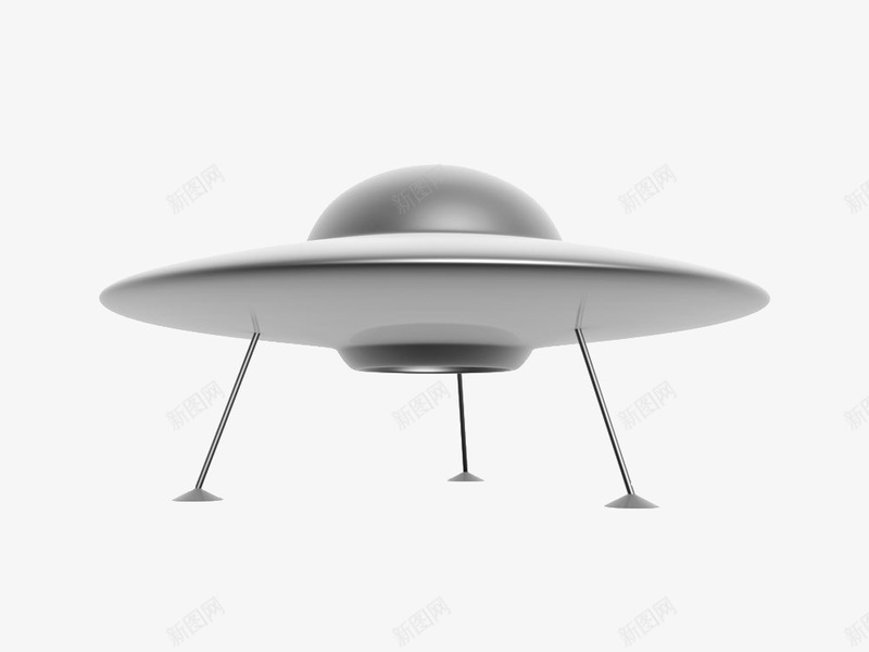 灰色飞碟png免抠素材_88icon https://88icon.com UFO 不明飞行物 支撑脚 脚架