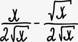 简单的手绘类方程式矢量图素材