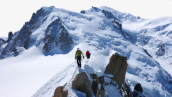 阿尔卑斯山勃朗峰雪山三素材