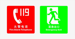 火警电话安全提示标志素材