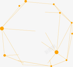 黄色的圆点黄色圆点科技线谱高清图片