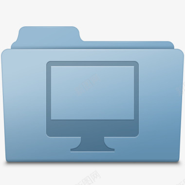 电脑图标电脑文件夹蓝色图标图标