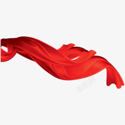 丝绸带红色丝巾高清图片