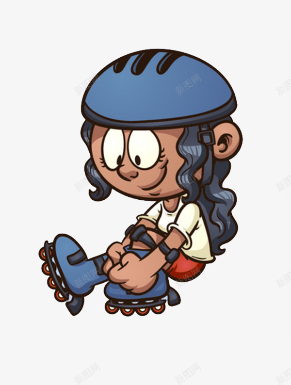 坐着的小女孩png免抠素材_88icon https://88icon.com 卡通 坐着的小朋友 安全帽 小女孩 手绘 蓝色的 轮滑的人 轮滑鞋