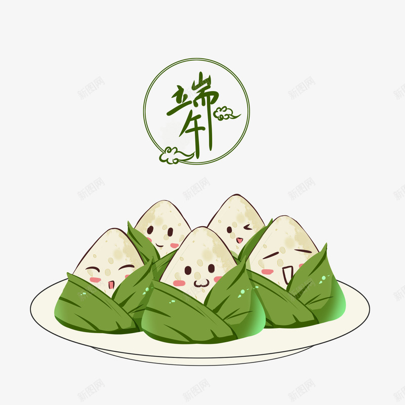 端午节卡通可爱粽子png免抠素材_88icon https://88icon.com 卡通 可爱 端午简笔画 端午粽 端午节 粽子 粽子插图