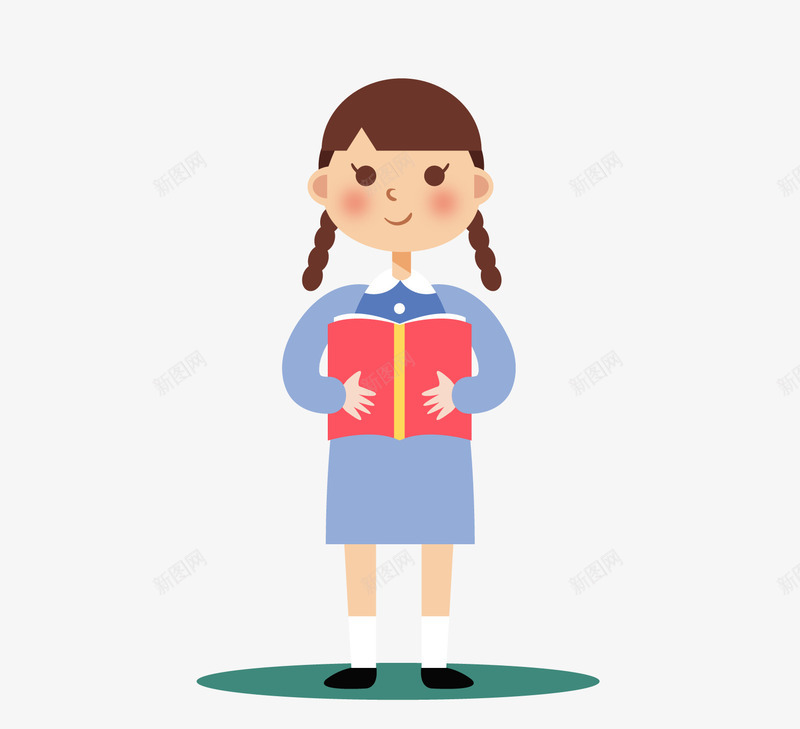 拿着书本的小女孩png免抠素材_88icon https://88icon.com 书本 书籍 动漫动画 卡通人物 卡通手绘 小女孩 红色书 装饰图