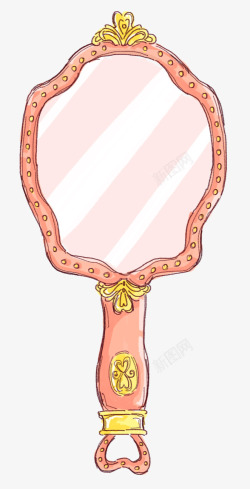 手绘装饰化妆镜元素素材