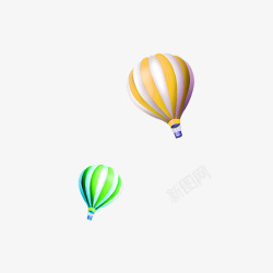 绿色热气球传单展架装修素材