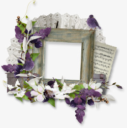 紫罗兰装饰品相框素材