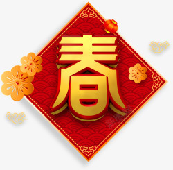 春灯笼新年春节贴年画高清图片