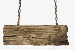 灰色旧木材纹理挂着的木板实物素材