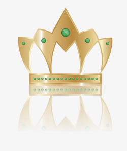 绿色奢华钻石黄冠矢量图素材