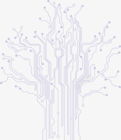 数科技电路板树矢量图高清图片