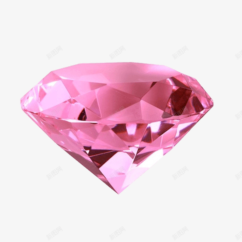 粉色多边形钻石png免抠素材_88icon https://88icon.com 彩钻 珠宝PNG素材 粉色 美观 饰品