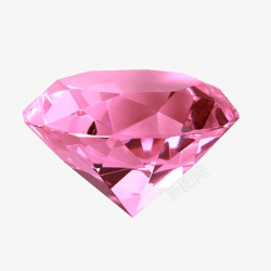 粉色多边形钻石素材