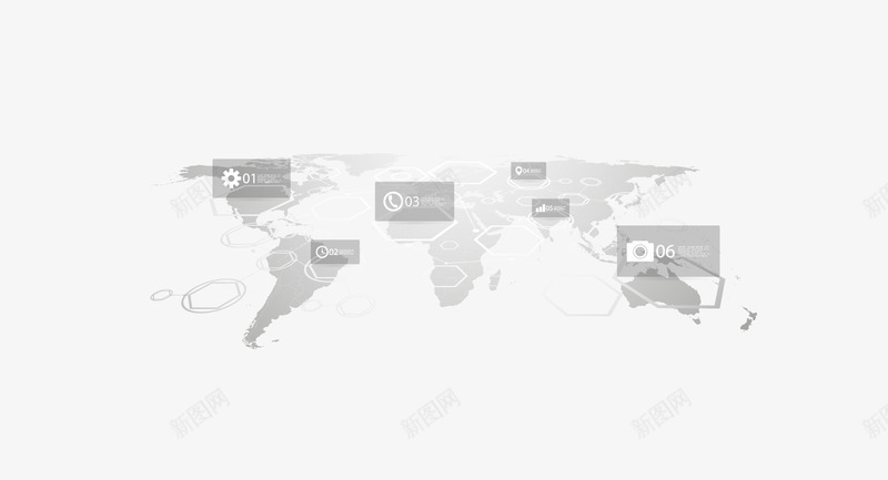 灰色空间感世界地图png免抠素材_88icon https://88icon.com 世界地图素材 灰色世界地图 矢量世界地图 空间感世界地图