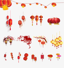 正月十五装饰中国风灯笼大全高清图片