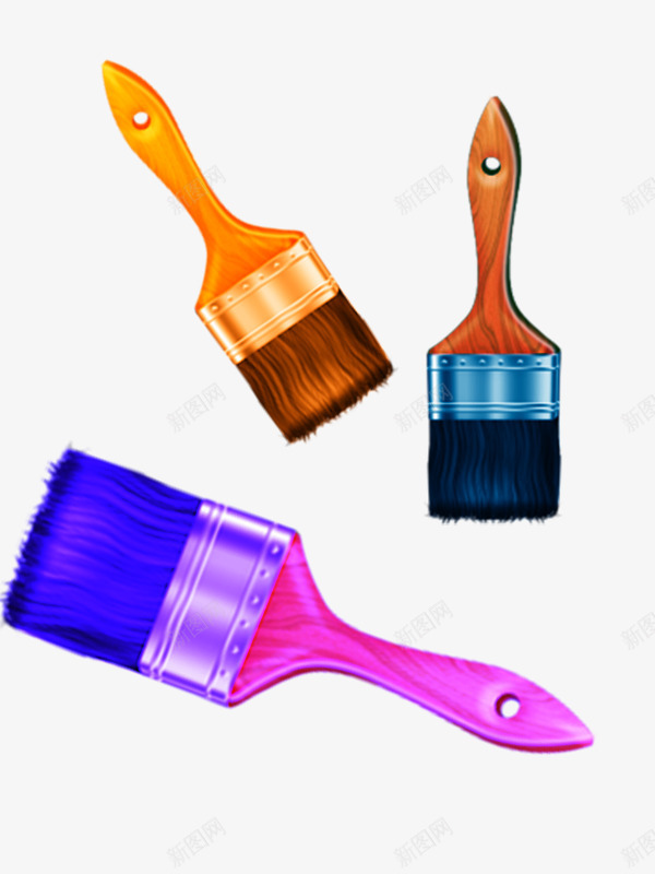 木头柄油漆刷png免抠素材_88icon https://88icon.com 五金器材 木头柄 油漆刷 装修用具 软毛刷