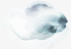山水烟雨中国风水墨高清图片
