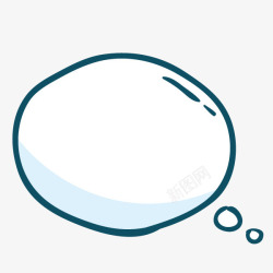 qq聊天气泡手绘卡通聊天气泡对话框高清图片