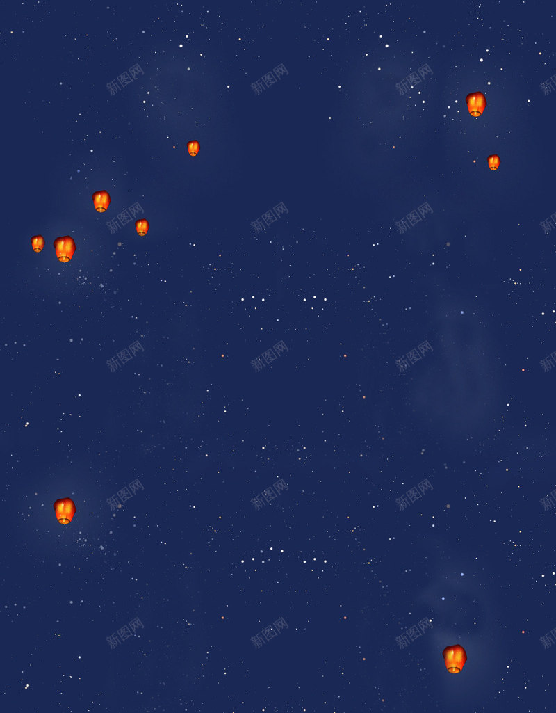 蓝色星空灯笼背景png免抠素材_88icon https://88icon.com 灯笼背景 蓝色星空 蓝色星空灯笼背景 青色星空背景