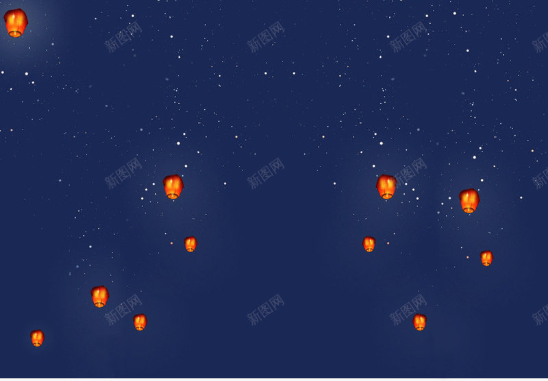 蓝色星空灯笼背景png免抠素材_88icon https://88icon.com 灯笼背景 蓝色星空 蓝色星空灯笼背景 青色星空背景