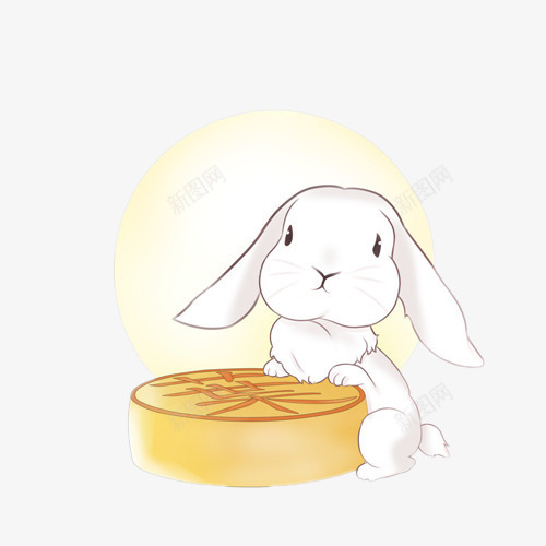 中秋月饼兔子团圆月psd免抠素材_88icon https://88icon.com 中秋团圆 中秋月饼 兔子 团圆月