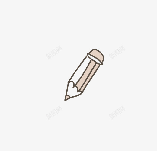 一支手绘铅笔png免抠素材_88icon https://88icon.com 一支 卡通 手绘 棕色 简图 简笔 线条 铅笔