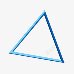 三角形渐变蓝色三角形高清图片