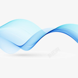 蓝色光效背景装饰蓝色抽象波浪线条背景高清图片