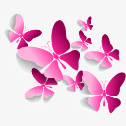 女人节英文紫色蝴蝶高清图片