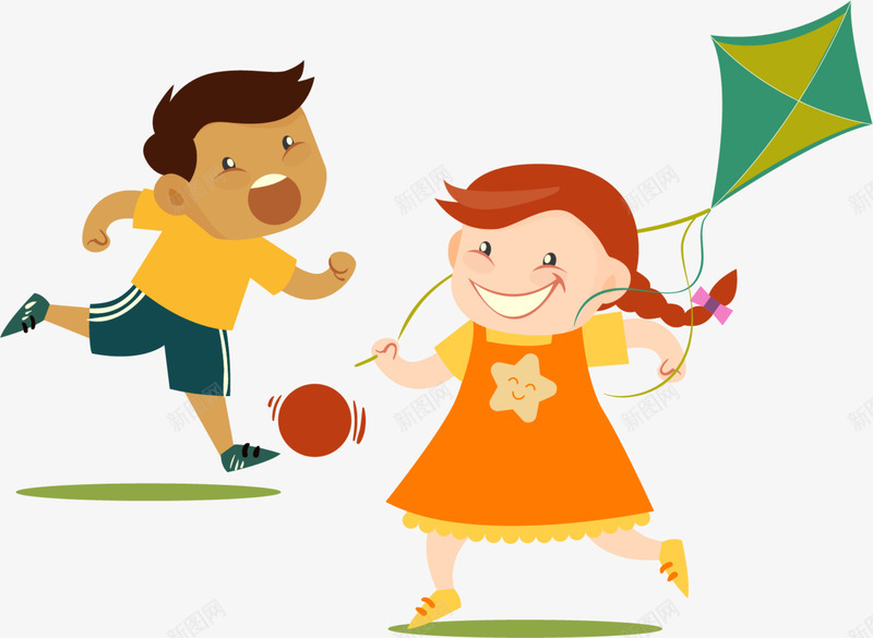 儿童节玩耍的小朋友png免抠素材_88icon https://88icon.com 一起玩耍 儿童节 奔跑 开心 放风筝 活泼的生命 玩耍的小朋友