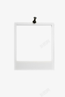 相框素材手绘白色拍立得相片纸高清图片