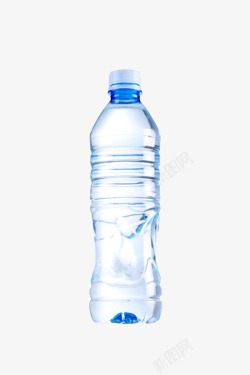 透明解渴塑淡蓝色螺纹料瓶饮用水素材