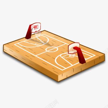 3D体育运动场篮球图标图标