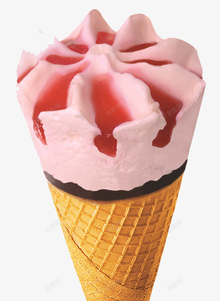 粉红色的甜筒png免抠素材_88icon https://88icon.com 冰激凌 夏天 美味 超美味