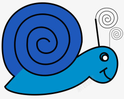 蓝色蜗牛素材