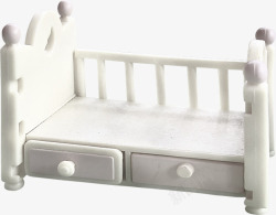 白色的拼接试婴儿床素材