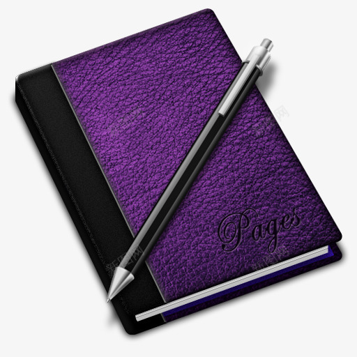 紫色笔记本png免抠素材_88icon https://88icon.com 完美日记 日记本 本子 立体日记本 笔 紫色